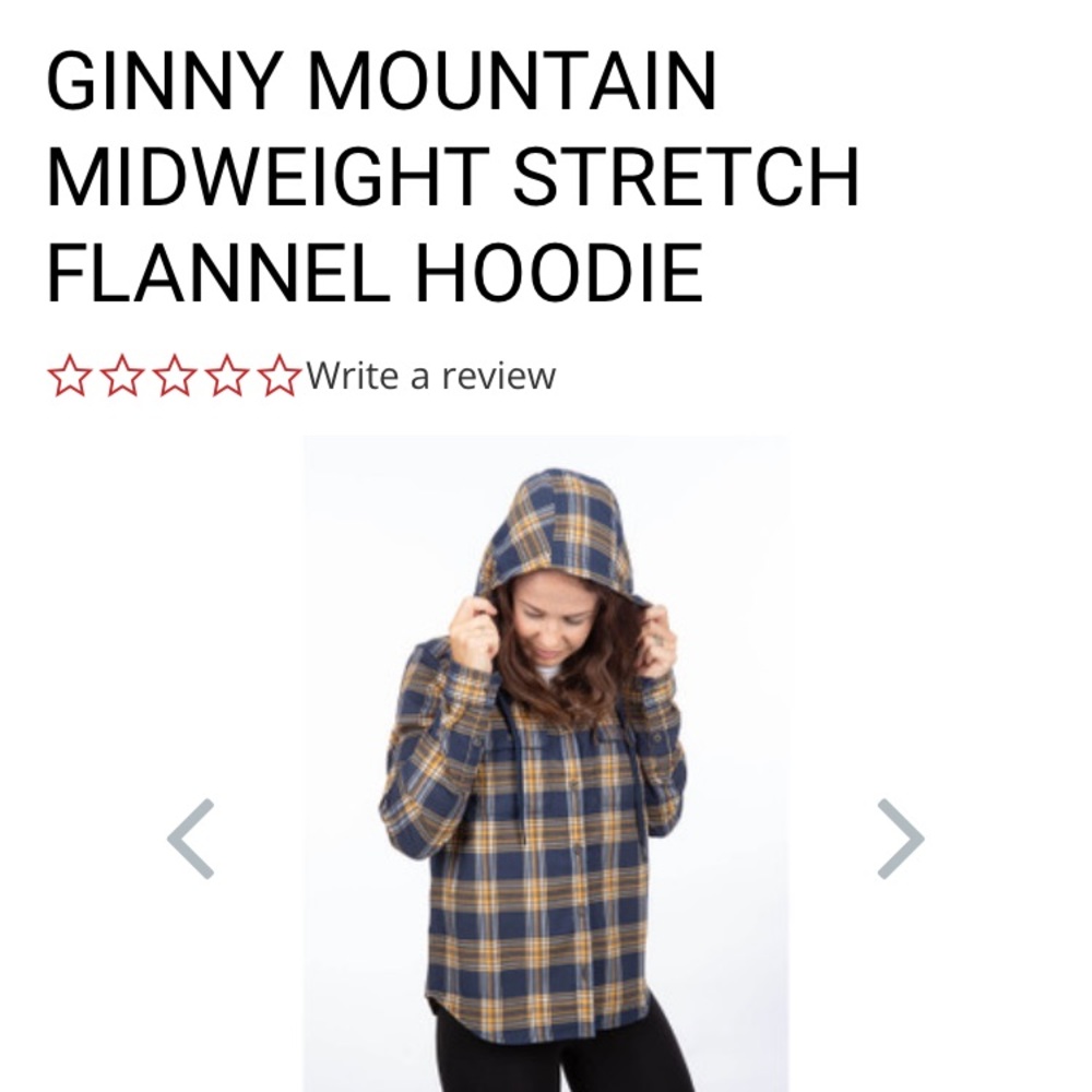 NWOT KLIM GINNY MTN FLANNEL HOODIE